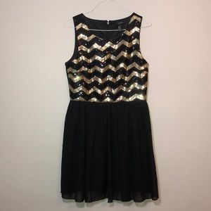 Black and Gold Formal Dress